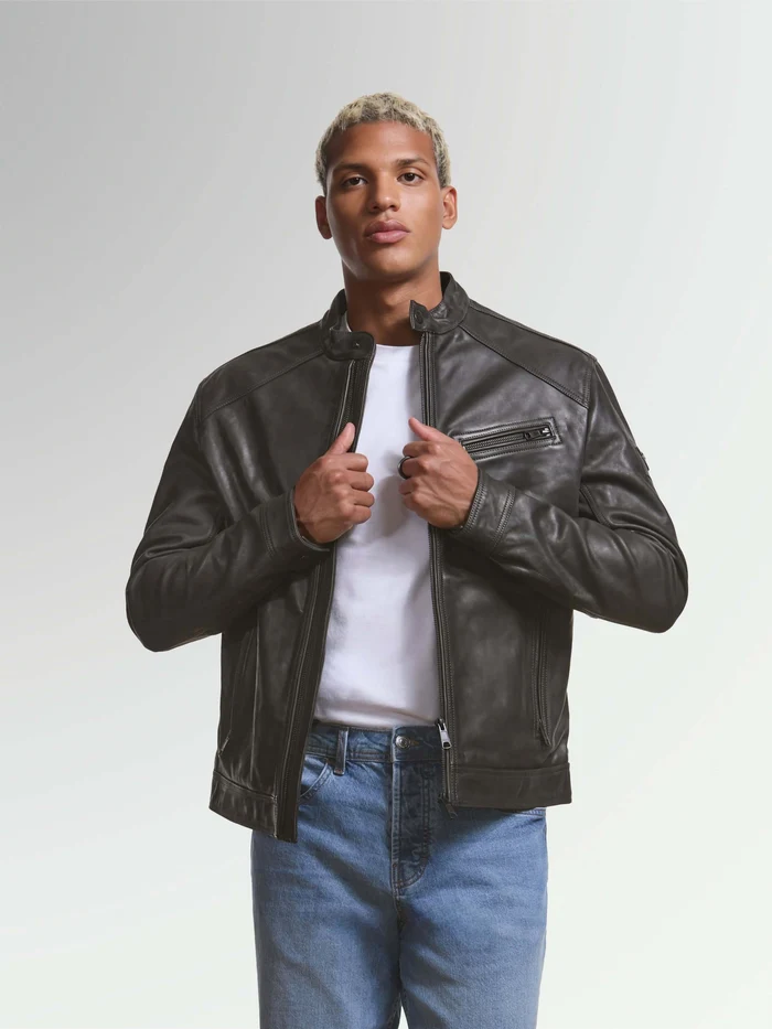 CHAQUETA CUERO HOMBRE L — imagen 3