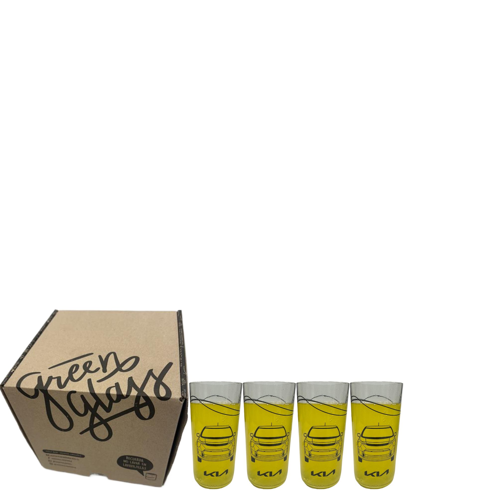 JUEGO DE 4 VASOS 500 ML KIA MORNING